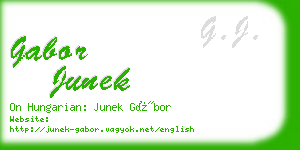 gabor junek business card